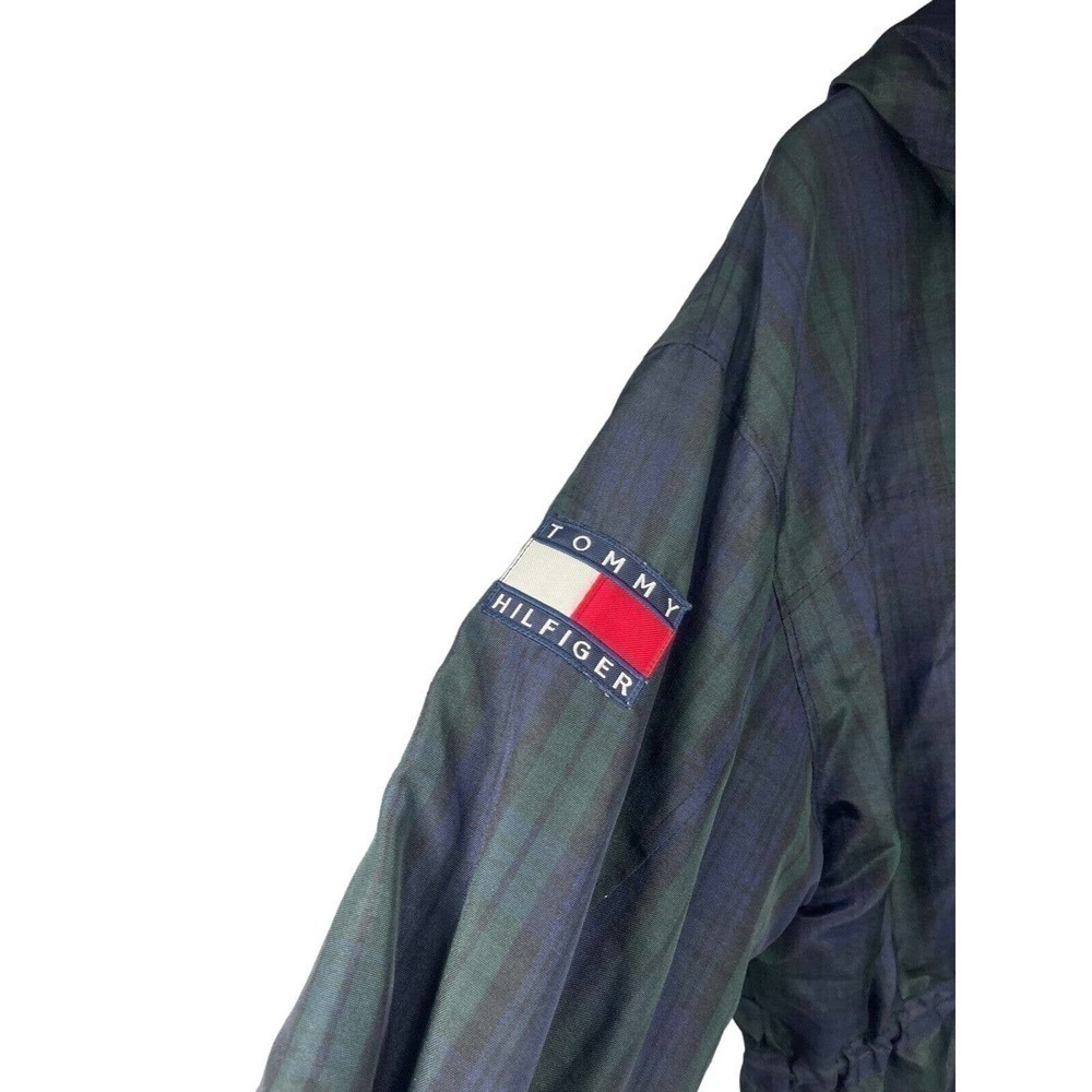 Tommy Hilfiger Jacket Men Large Plaid Fleece Lined Winter Coat Heavy Vintage 90s - Picture 5 of 10